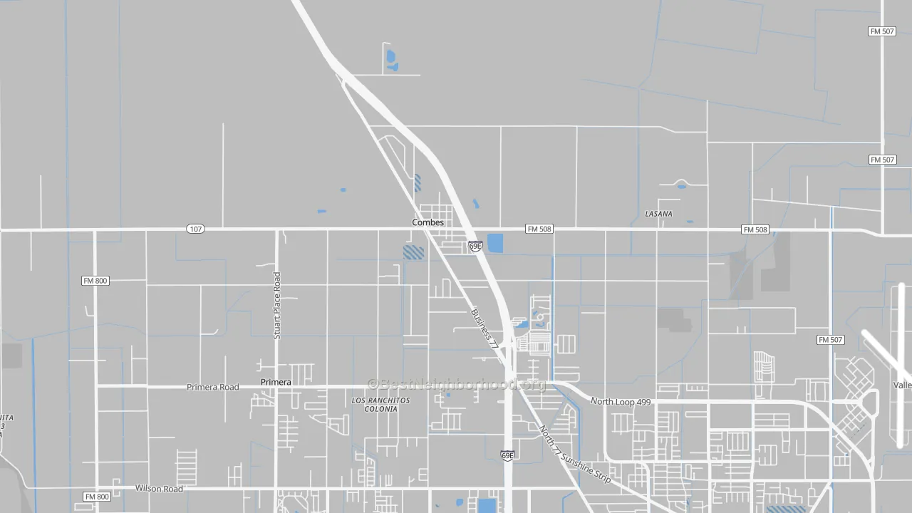 Transit Grade map of Combes, TX