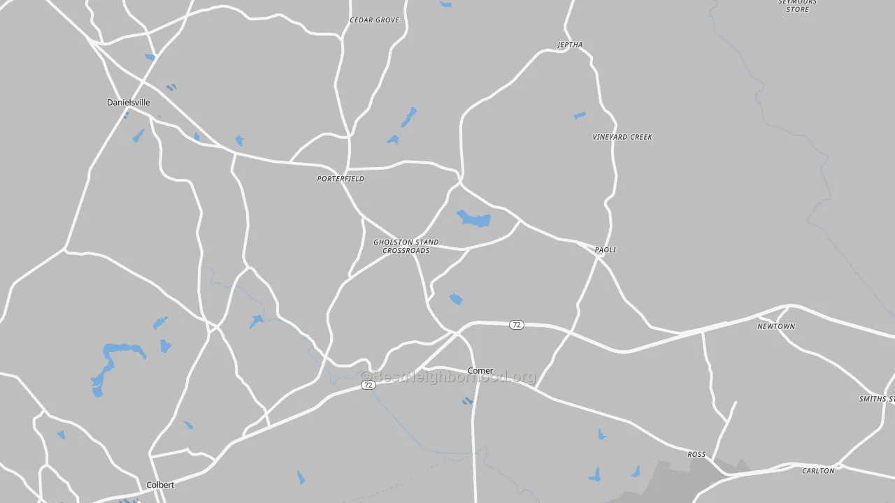 Transit Grade map of Comer, GA