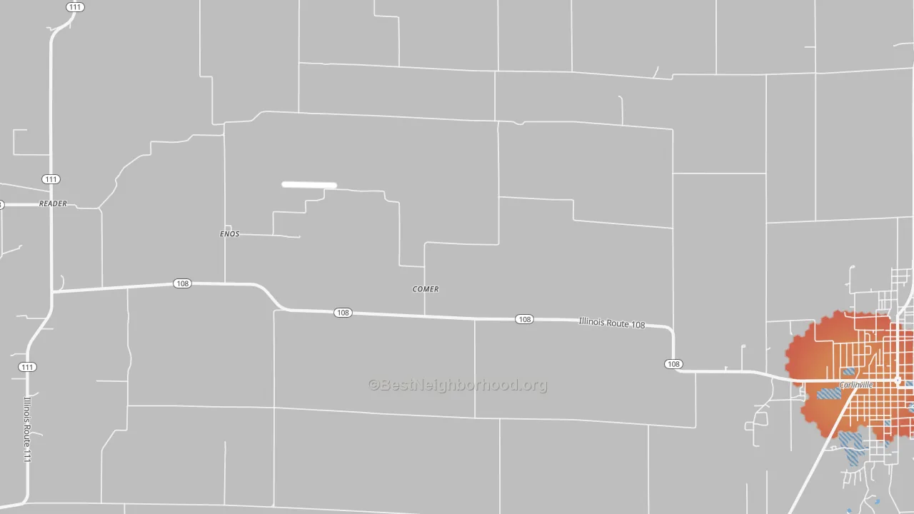 Transit Grade map of Comer, IL