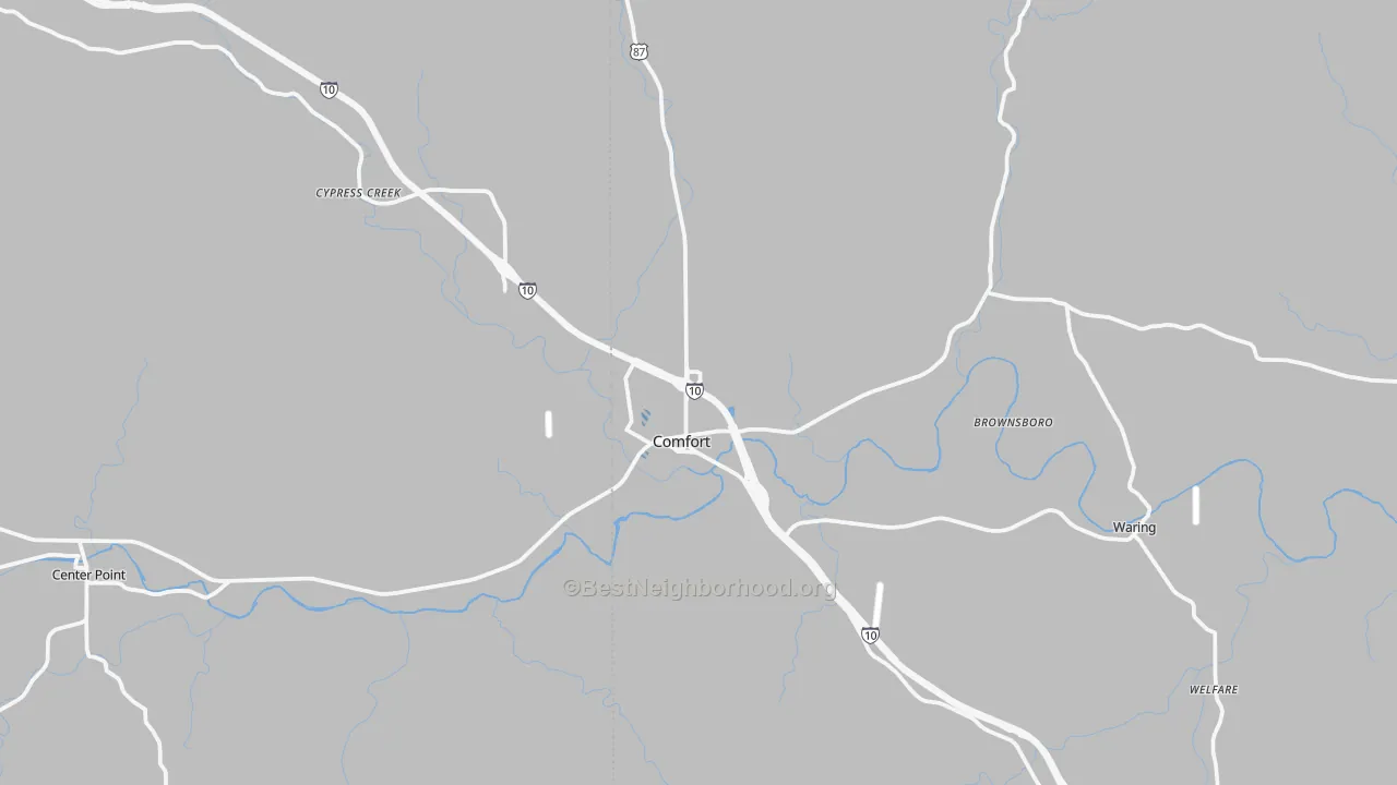 Transit Grade map of Comfort, TX