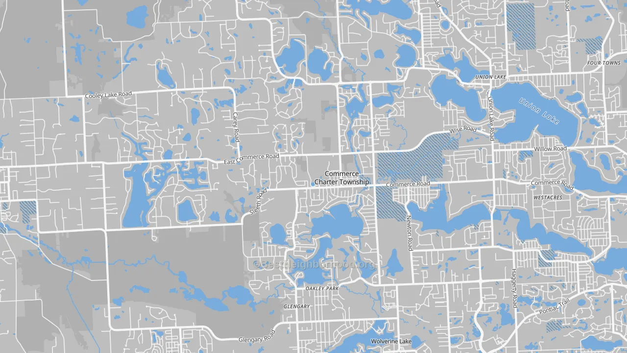 Transit Grade map of Commerce Township, MI