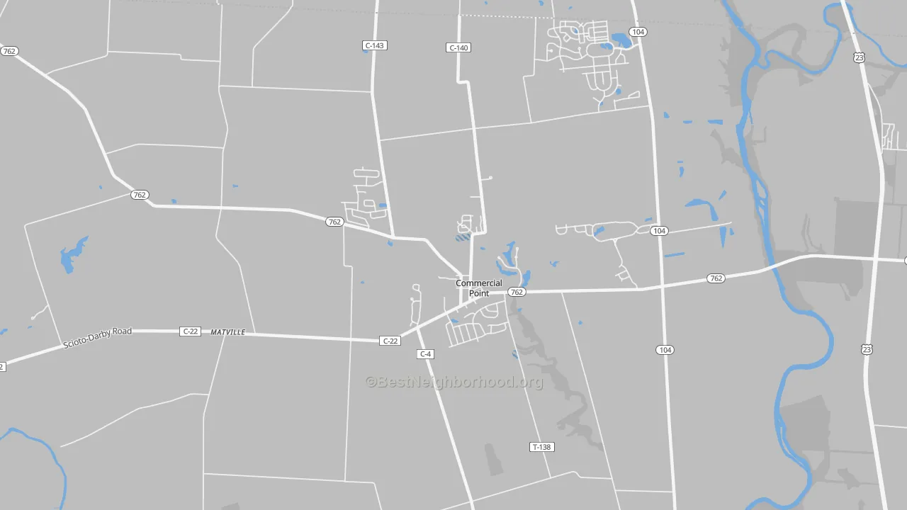 Transit Grade map of Commercial Point, OH