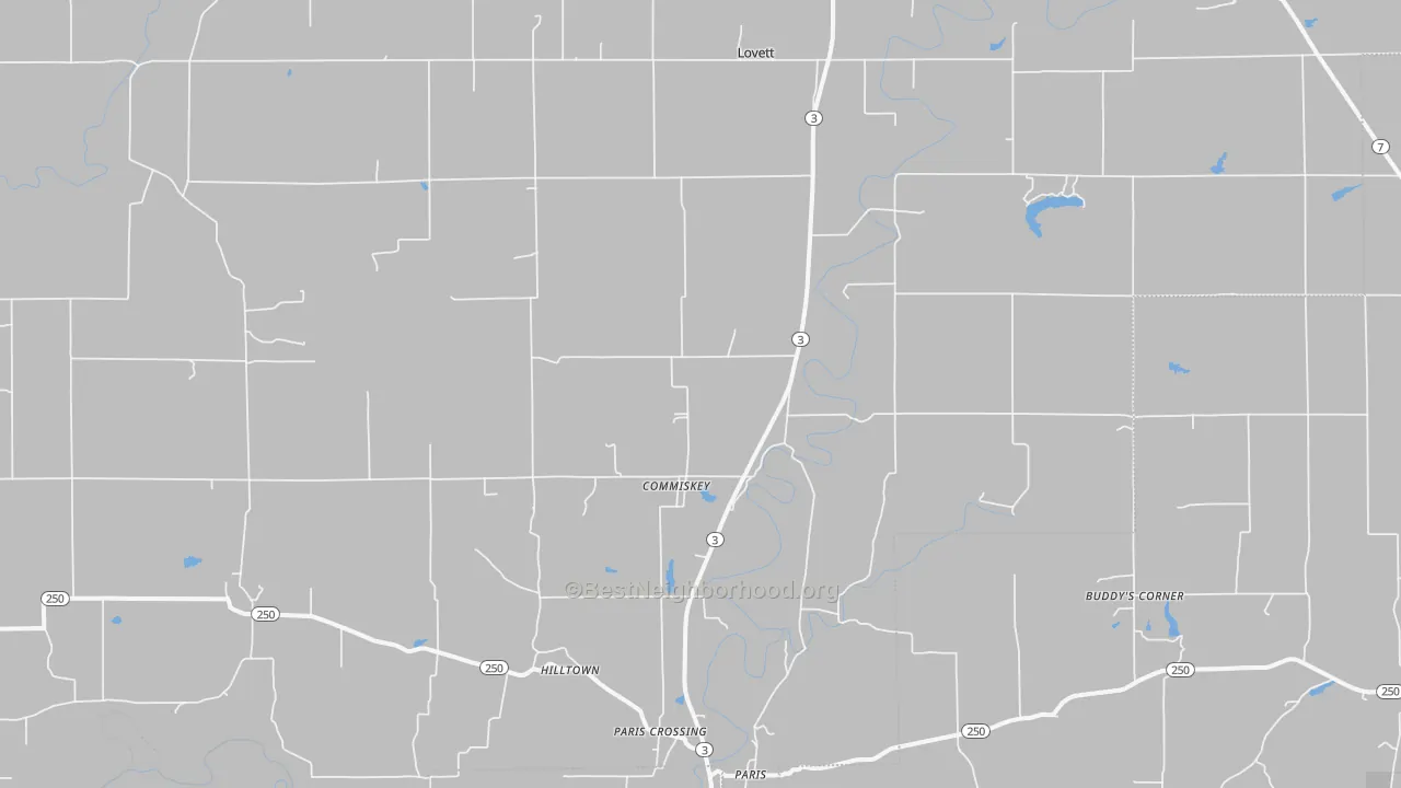 Transit Grade map of Commiskey, IN