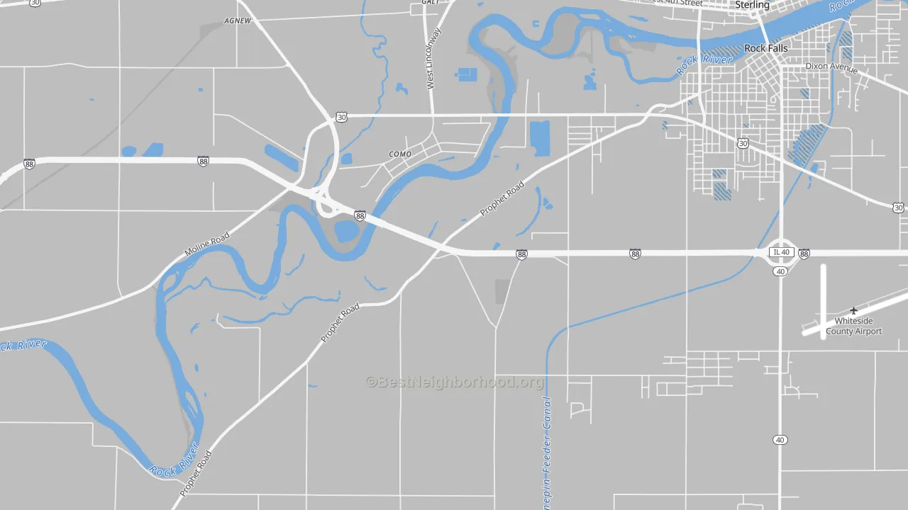 Transit Grade map of Como, IL