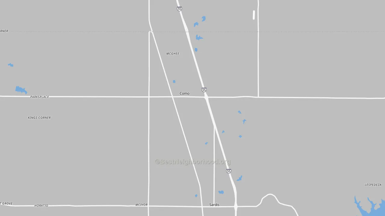 Transit Grade map of Como, MS