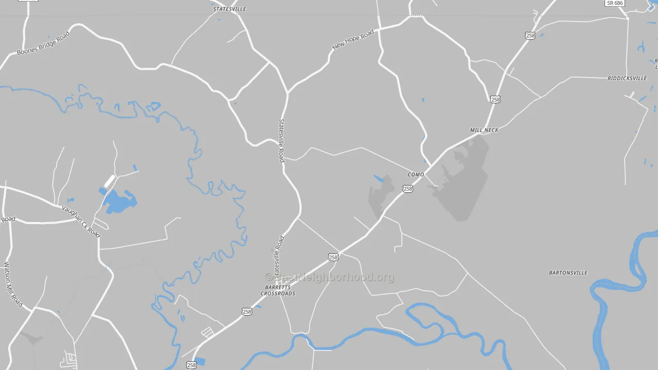 Transit Grade map of Como, NC
