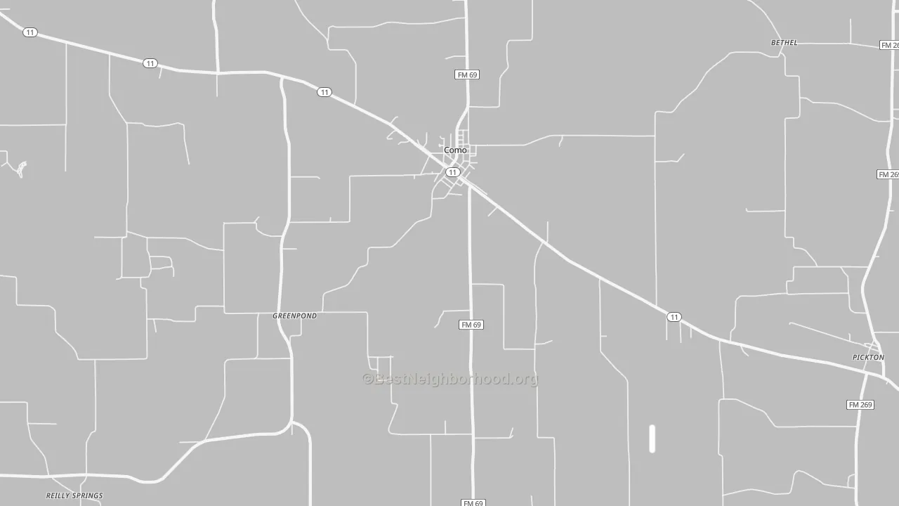 Transit Grade map of Como, TX