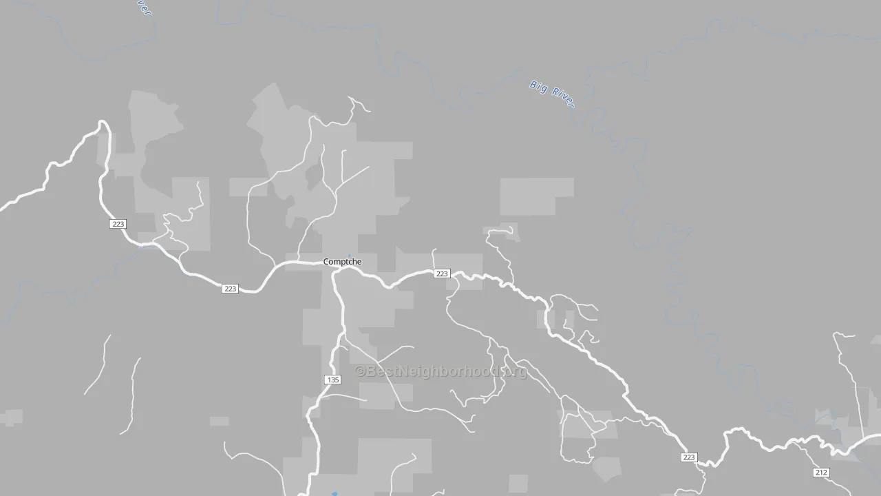 Transit Grade map of Comptche, CA
