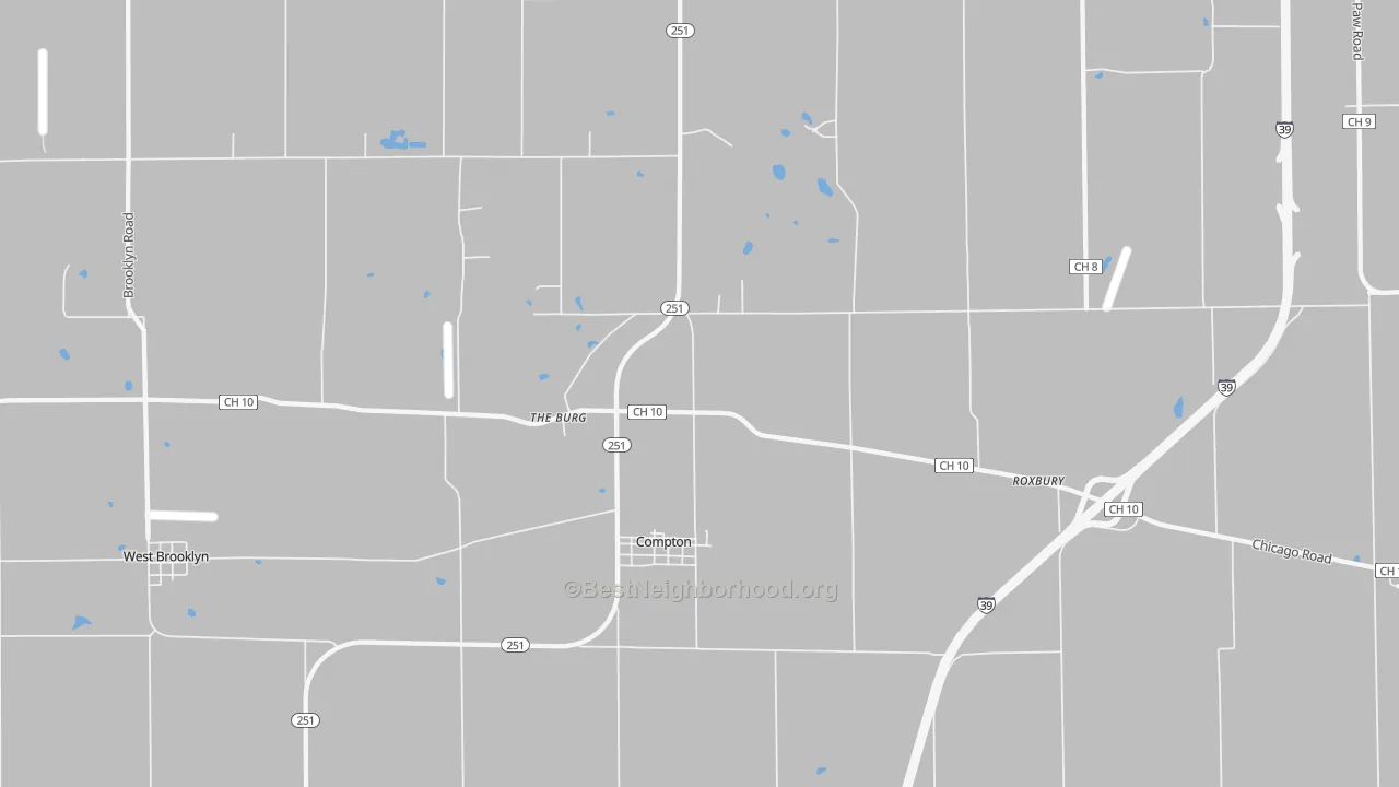 Transit Grade map of Compton, IL