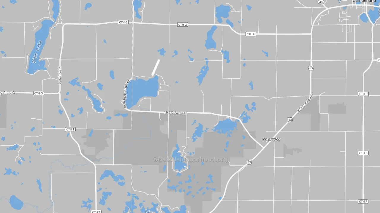 Transit Grade map of Comstock, WI