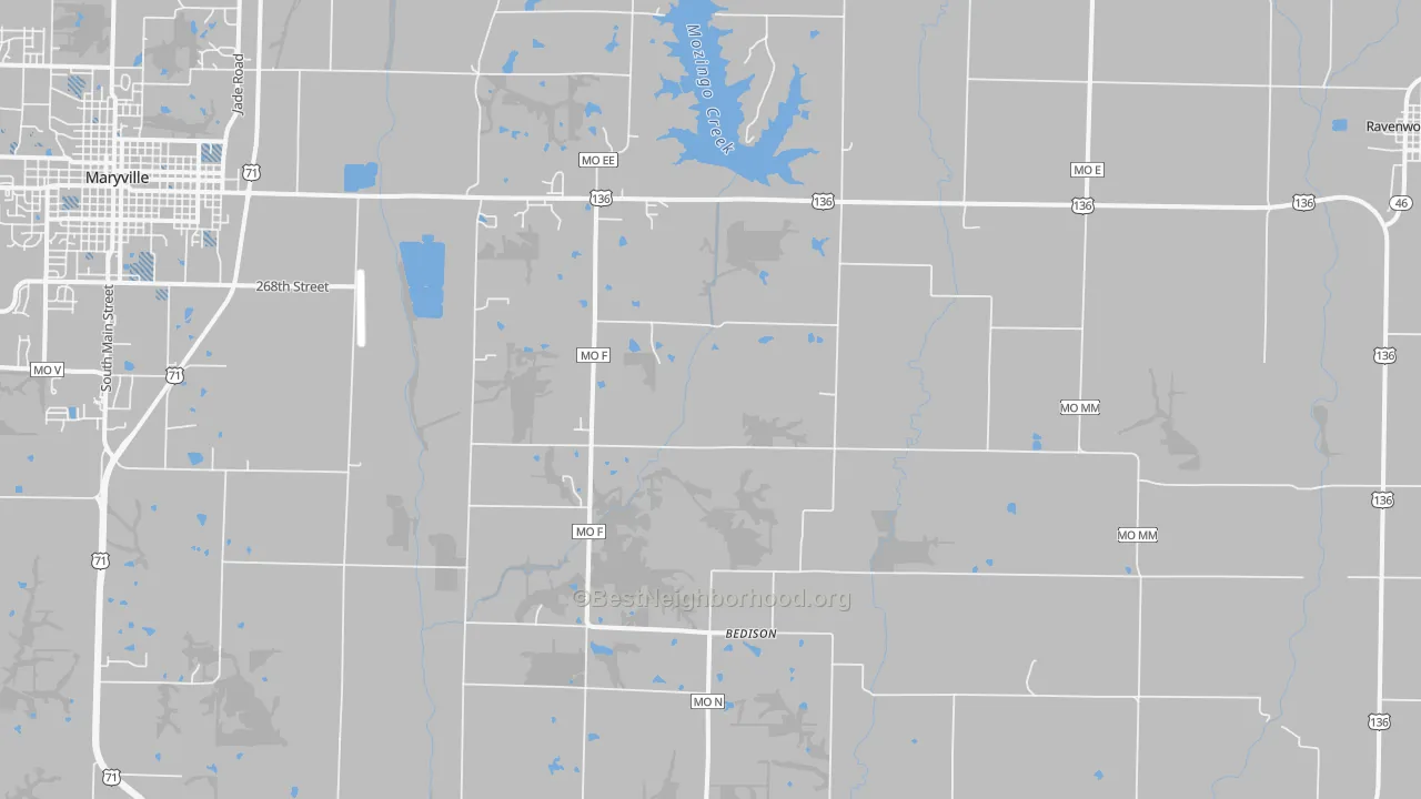 Transit Grade map of Conception Junction, MO
