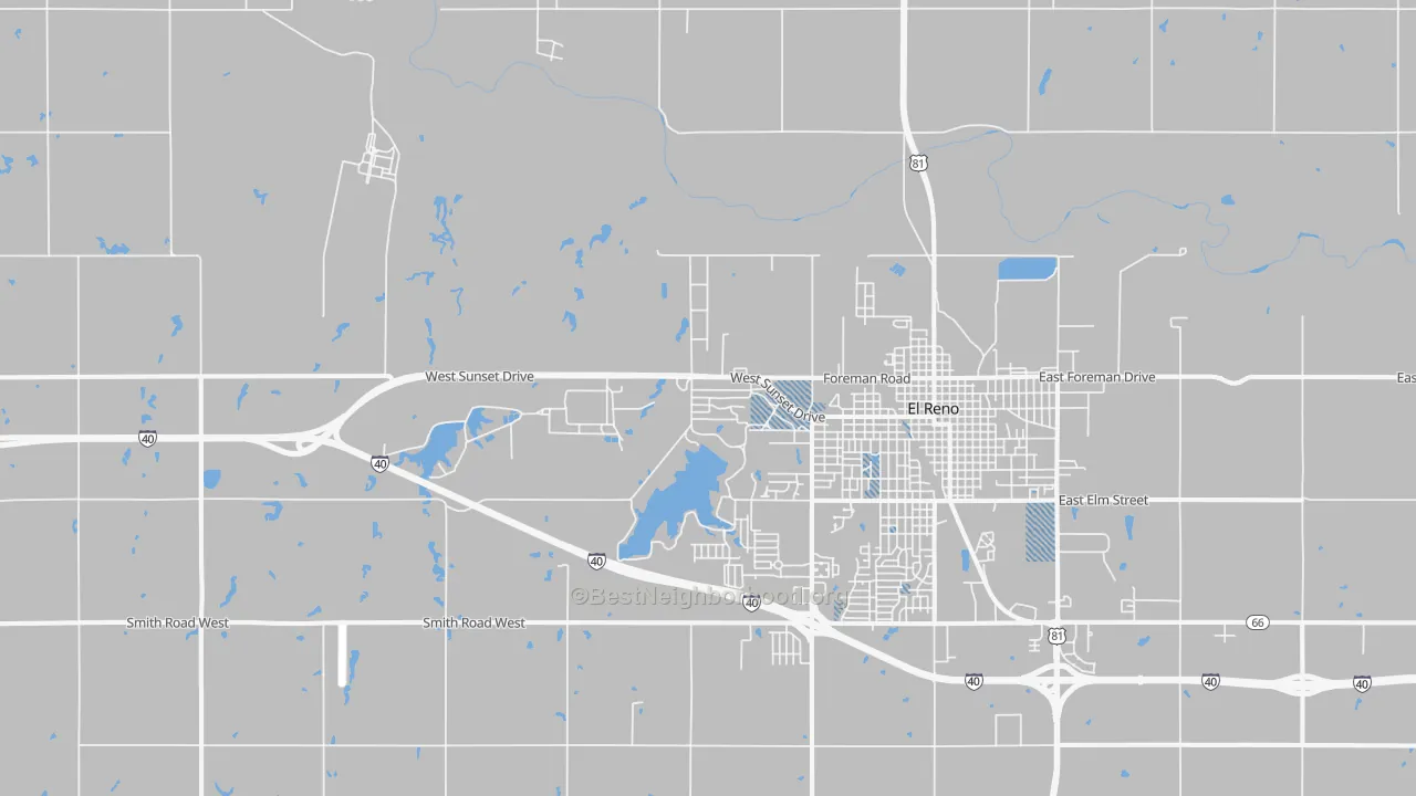 Transit Grade map of Concho, OK