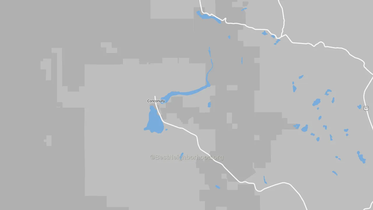 Transit Grade map of Conconully, WA