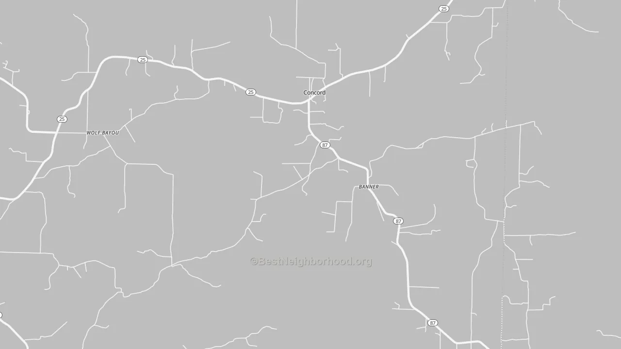Transit Grade map of Concord, AR