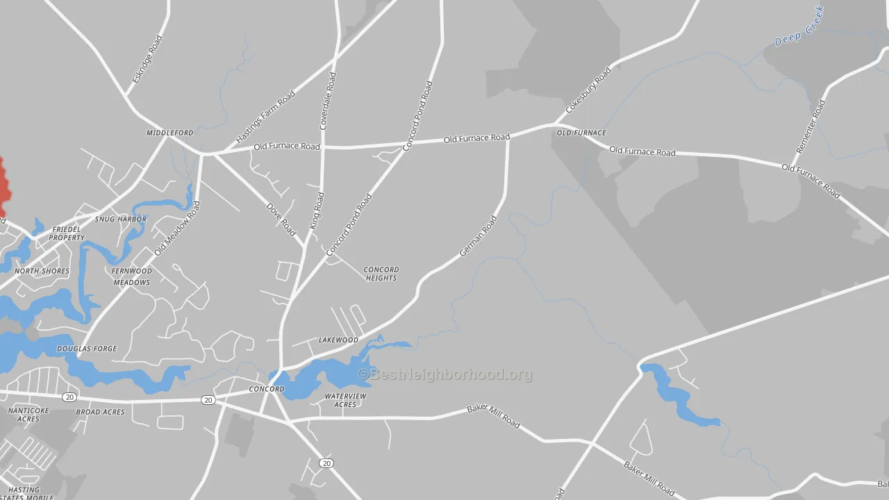 Transit Grade map of Concord, DE