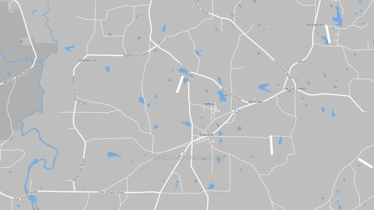 Transit Grade map of Concord, GA
