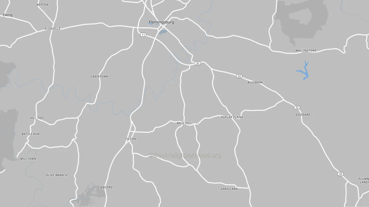 Transit Grade map of Concord, KY
