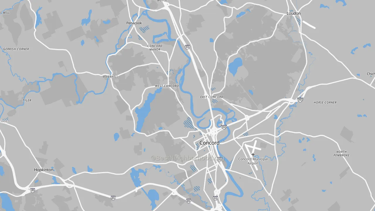 Transit Grade map of Concord, NH