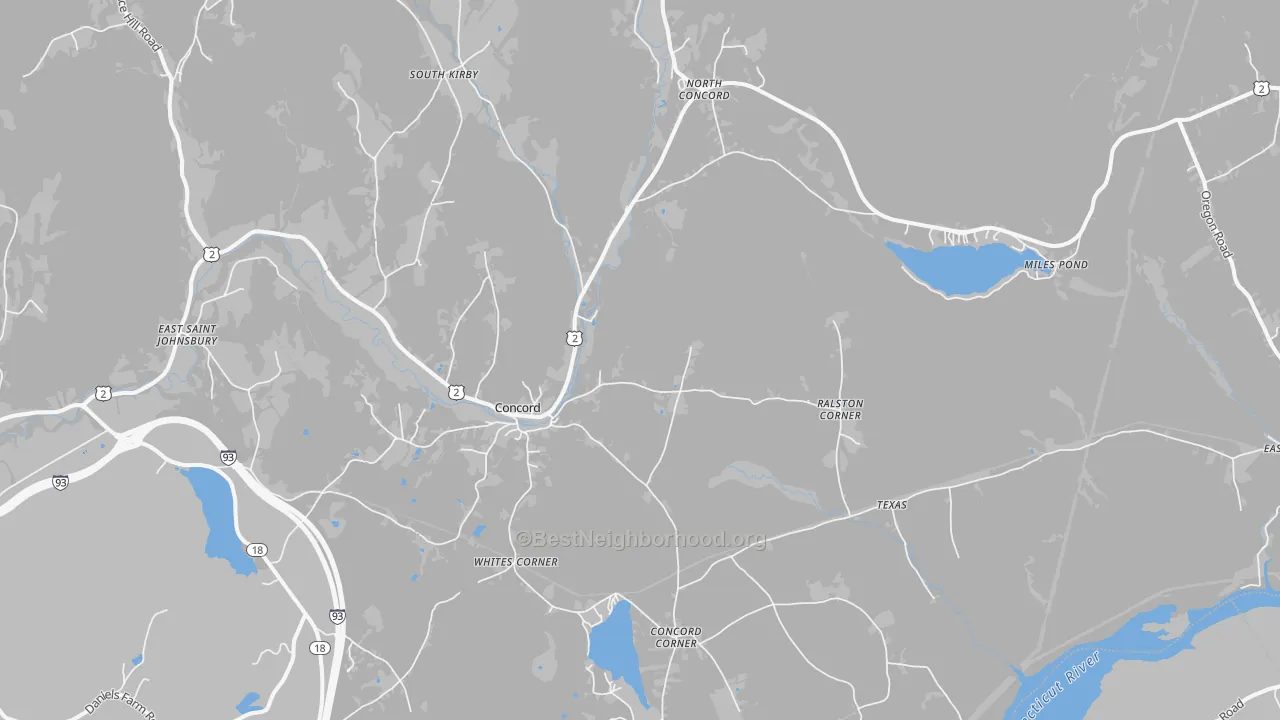Transit Grade map of Concord, VT