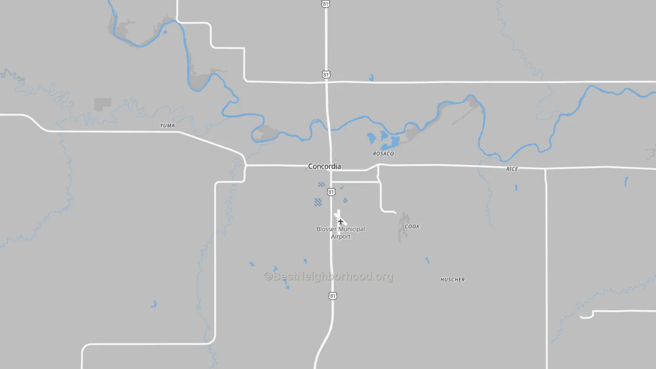 Transit Grade map of Concordia, KS