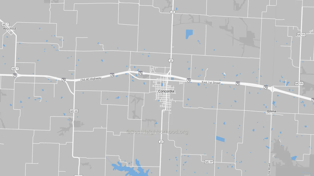 Transit Grade map of Concordia, MO