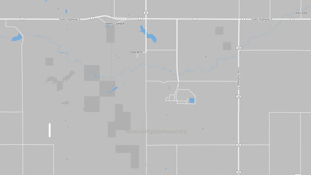 Transit Grade map of Concrete, ND