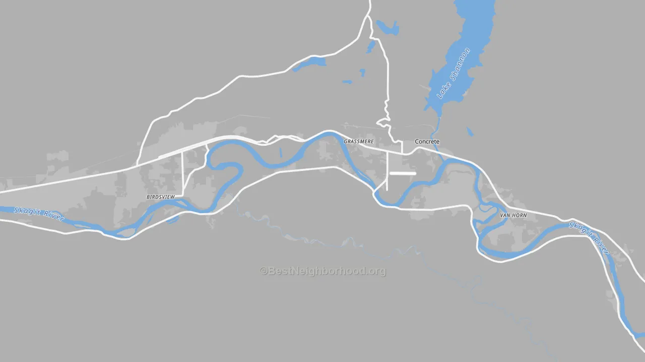 Transit Grade map of Concrete, WA