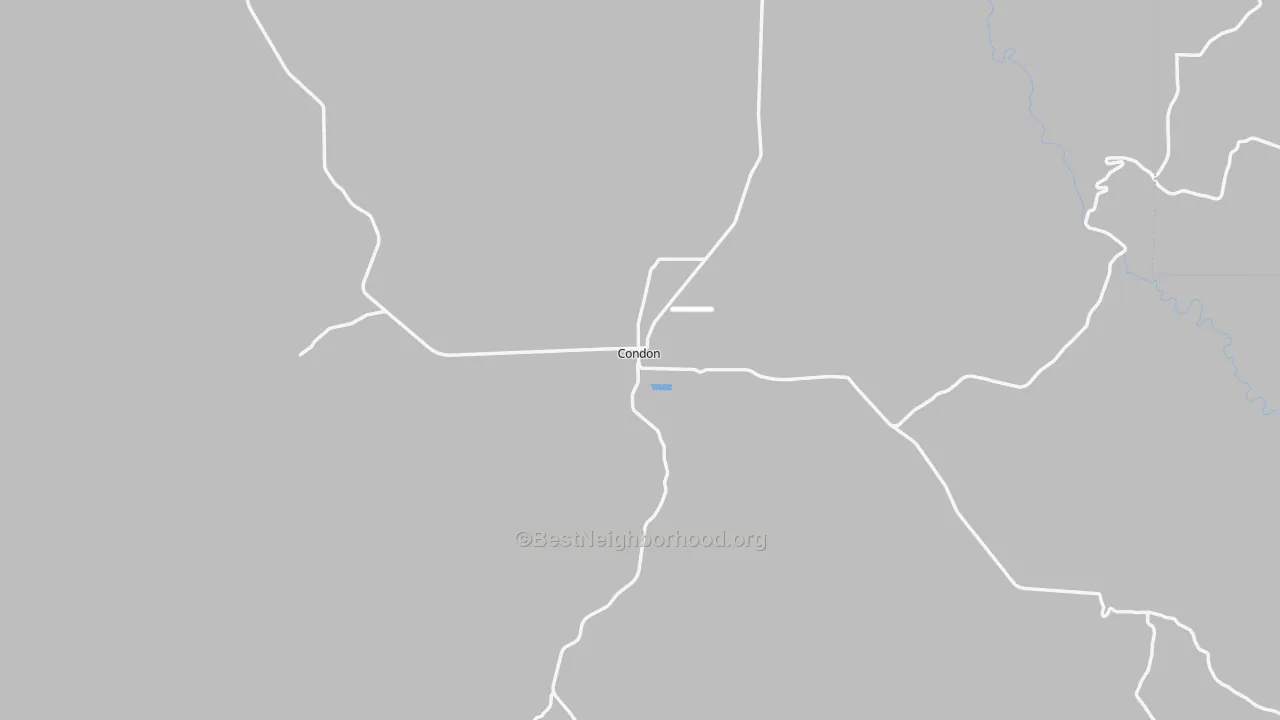 Transit Grade map of Condon, OR