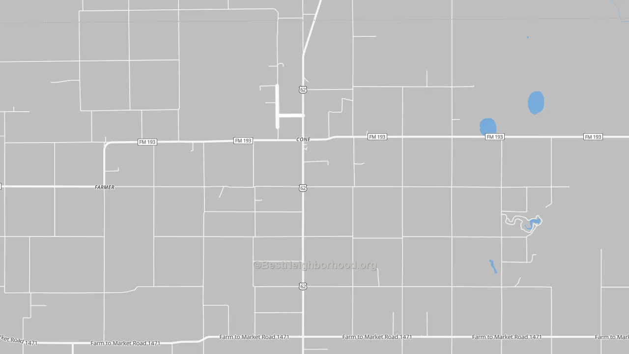 Transit Grade map of Cone, TX