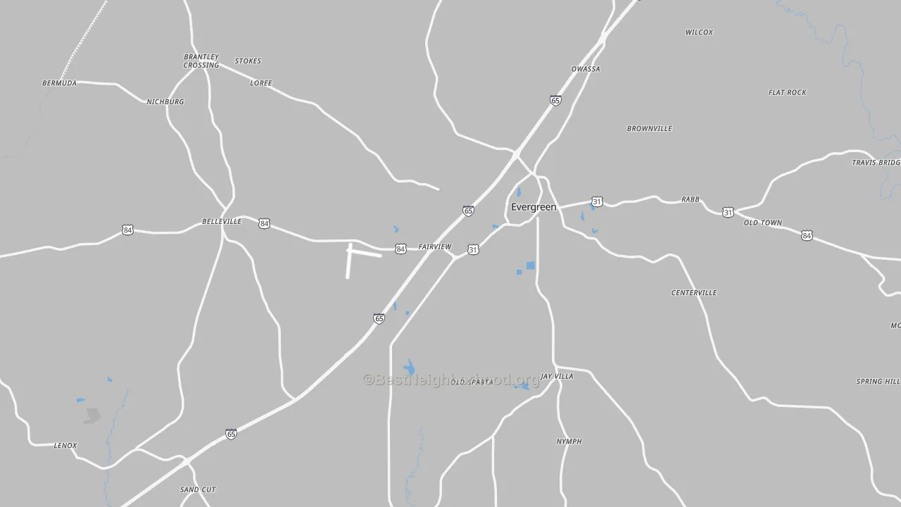 Transit Grade map of Conecuh County, AL