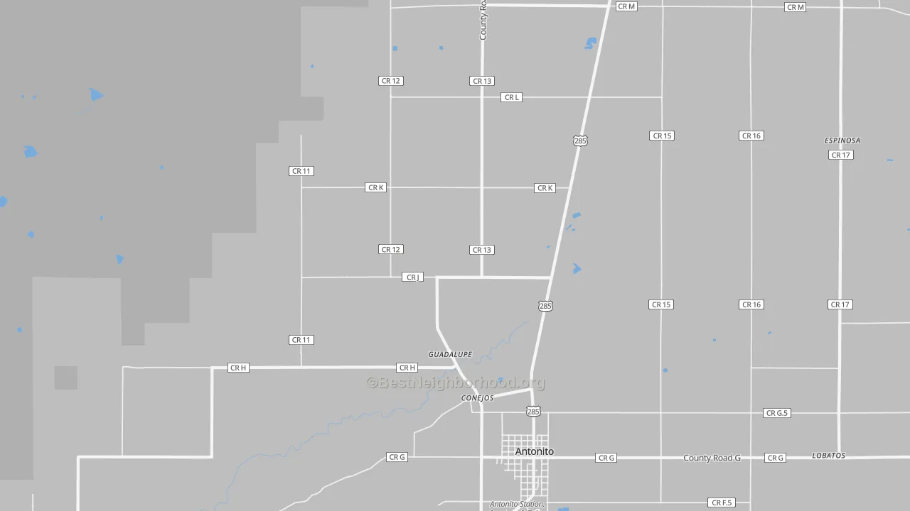 Transit Grade map of Conejos, CO