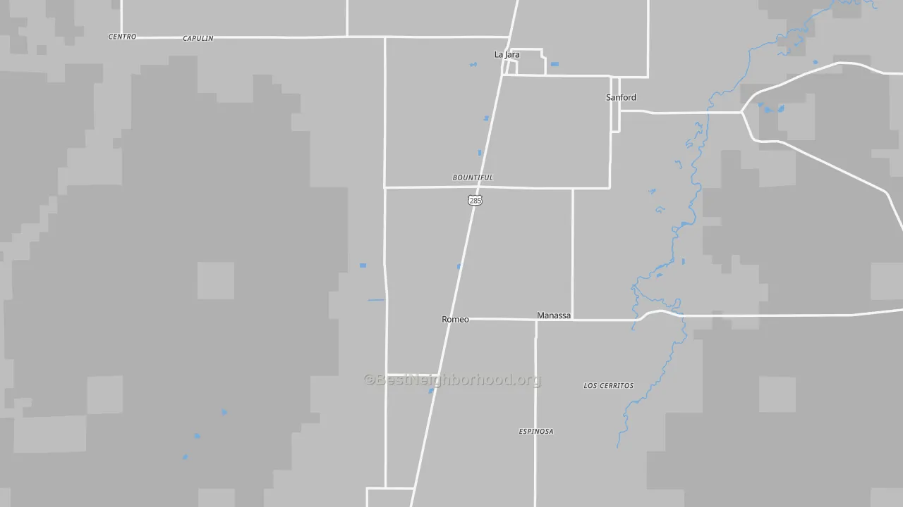 Transit Grade map of Conejos County, CO