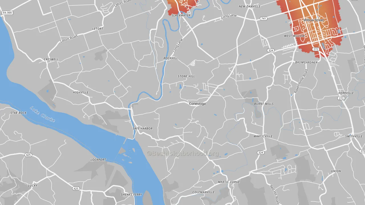 Transit Grade map of Conestoga, PA