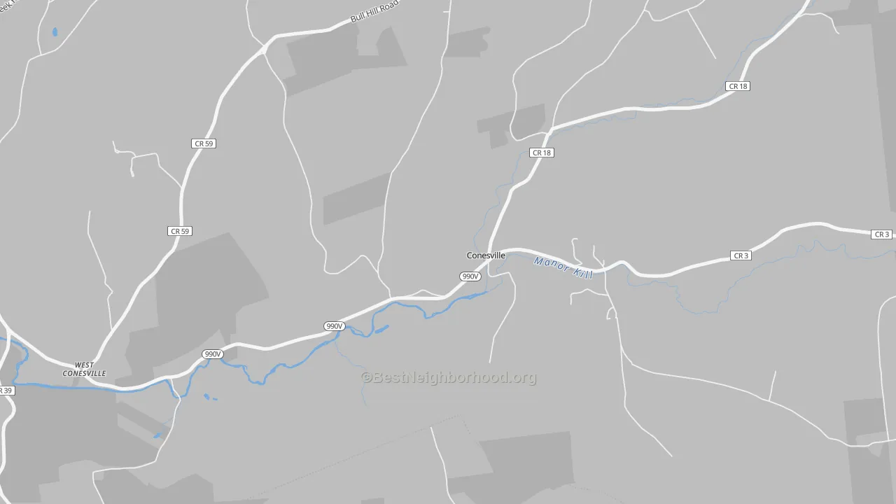 Transit Grade map of Conesville, NY