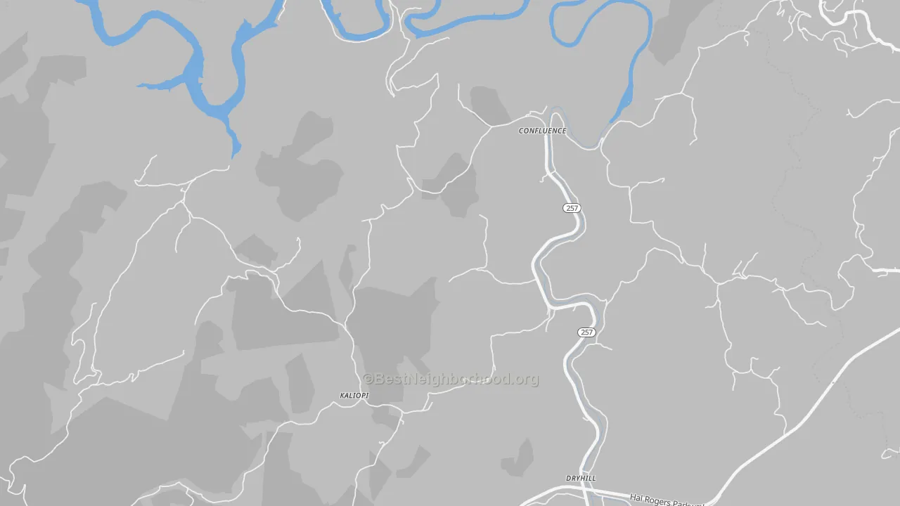 Transit Grade map of Confluence, KY