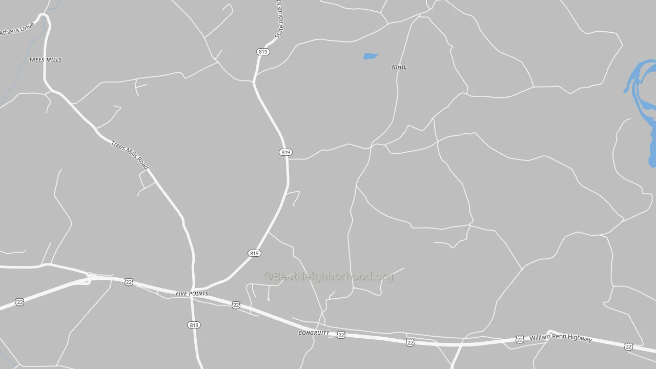 Transit Grade map of Congruity, PA