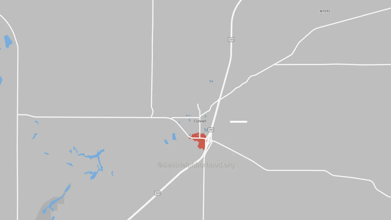 Transit Grade map of Connell, WA
