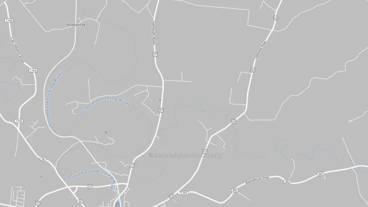 Transit Grade map of Connersville, KY