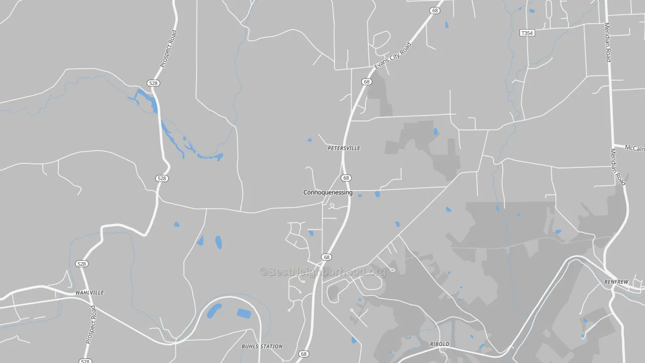 Transit Grade map of Connoquenessing, PA