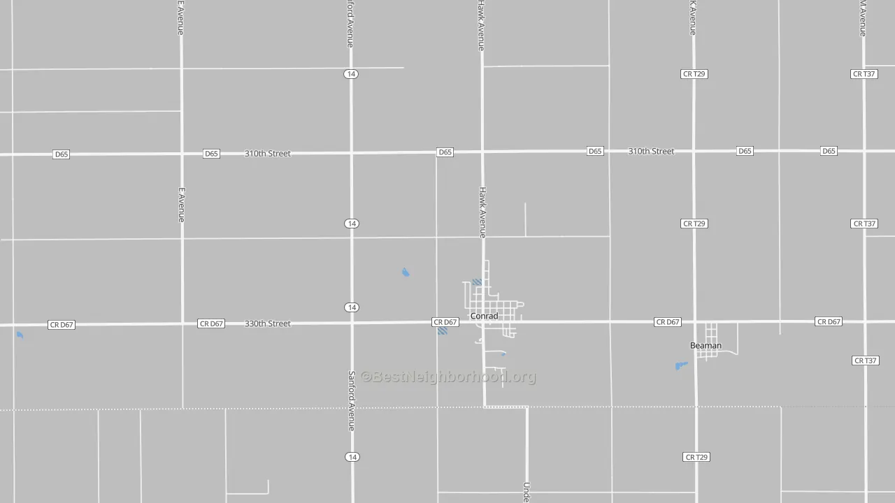 Transit Grade map of Conrad, IA