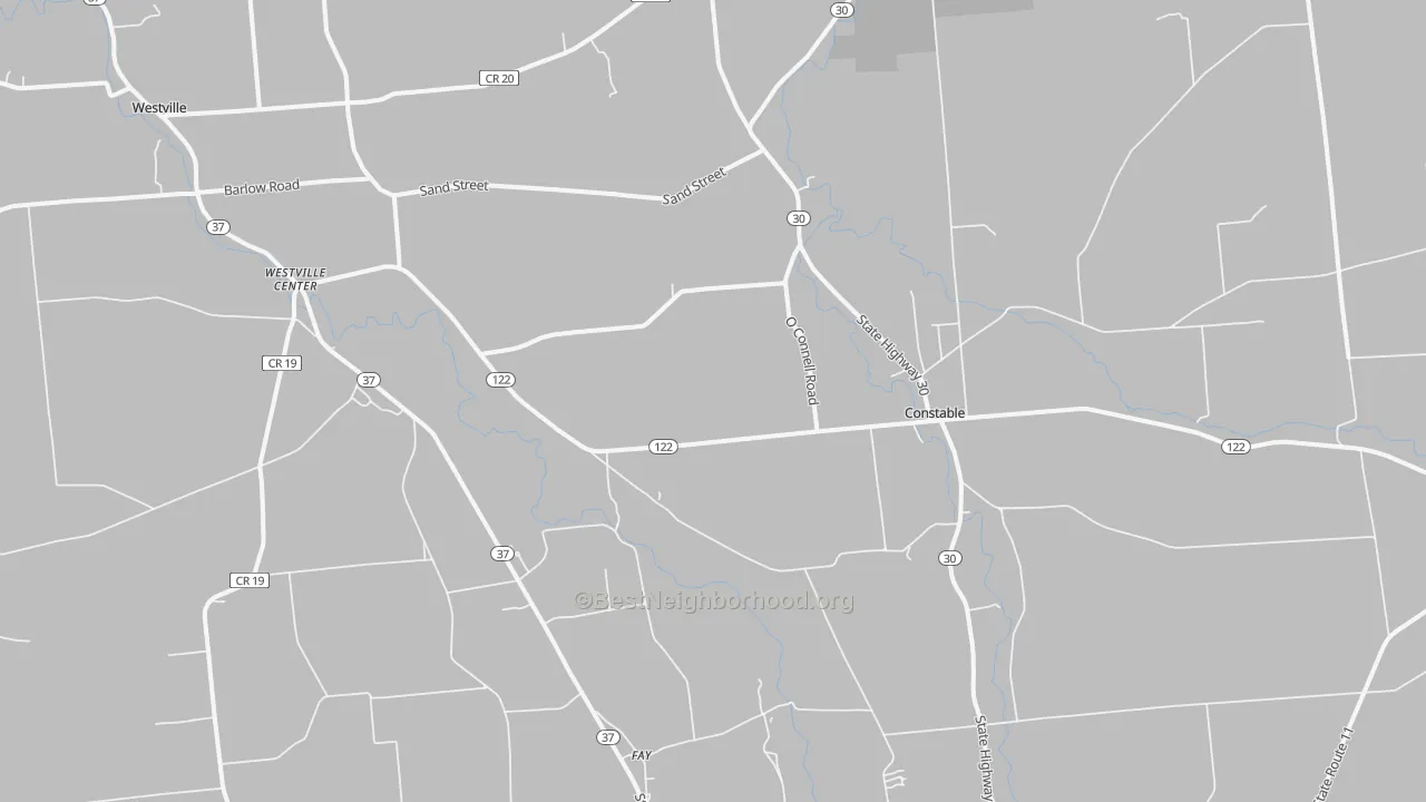 Transit Grade map of Constable, NY