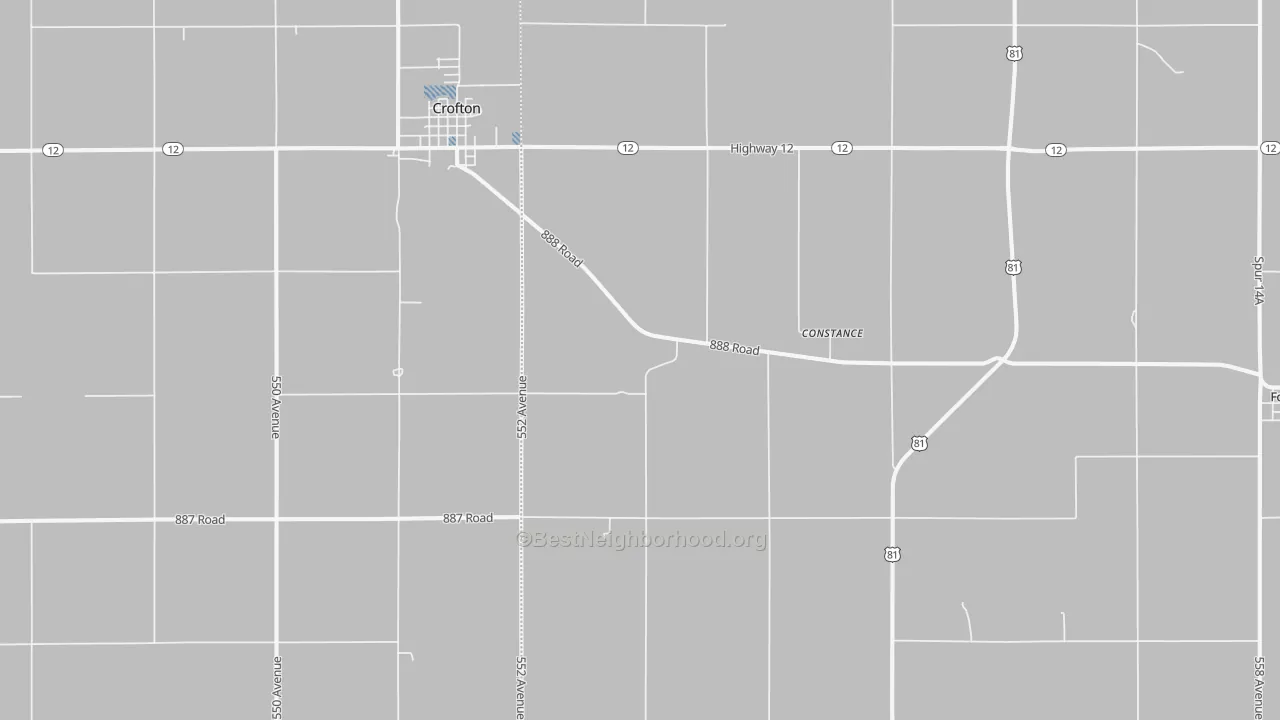 Transit Grade map of Constance, NE