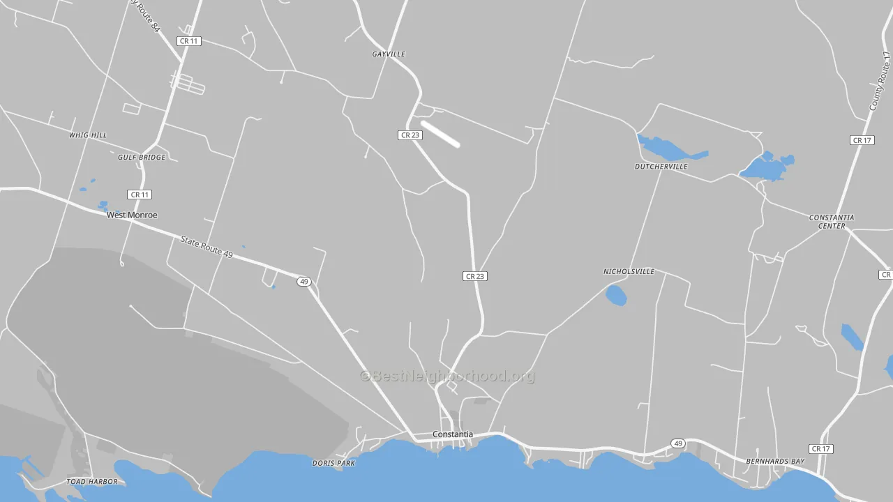 Transit Grade map of Constantia, NY