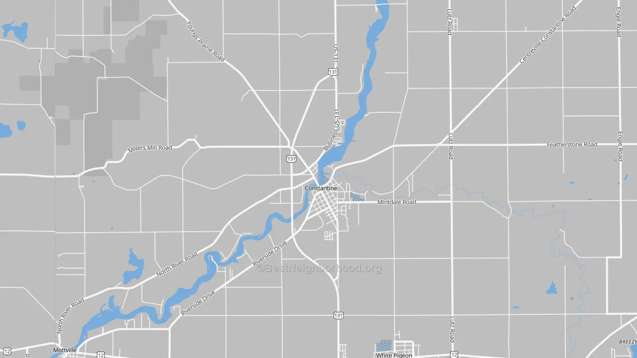 Transit Grade map of Constantine, MI