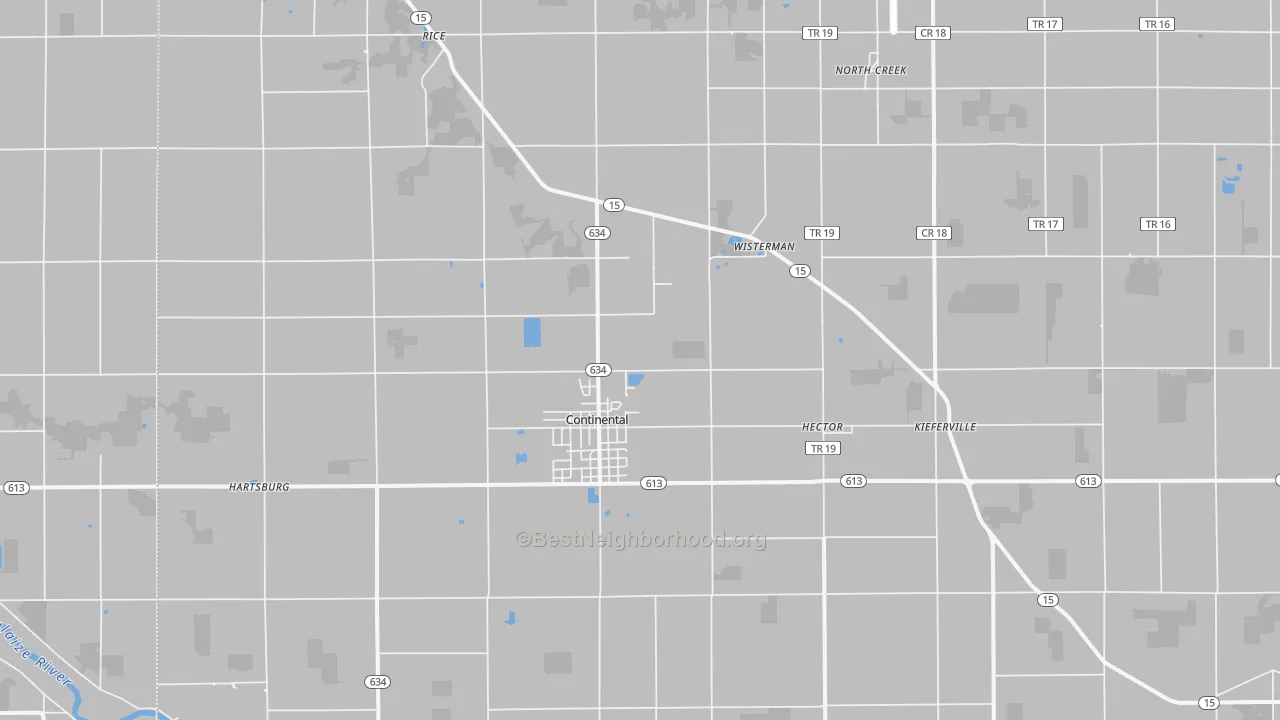 Transit Grade map of Continental, OH