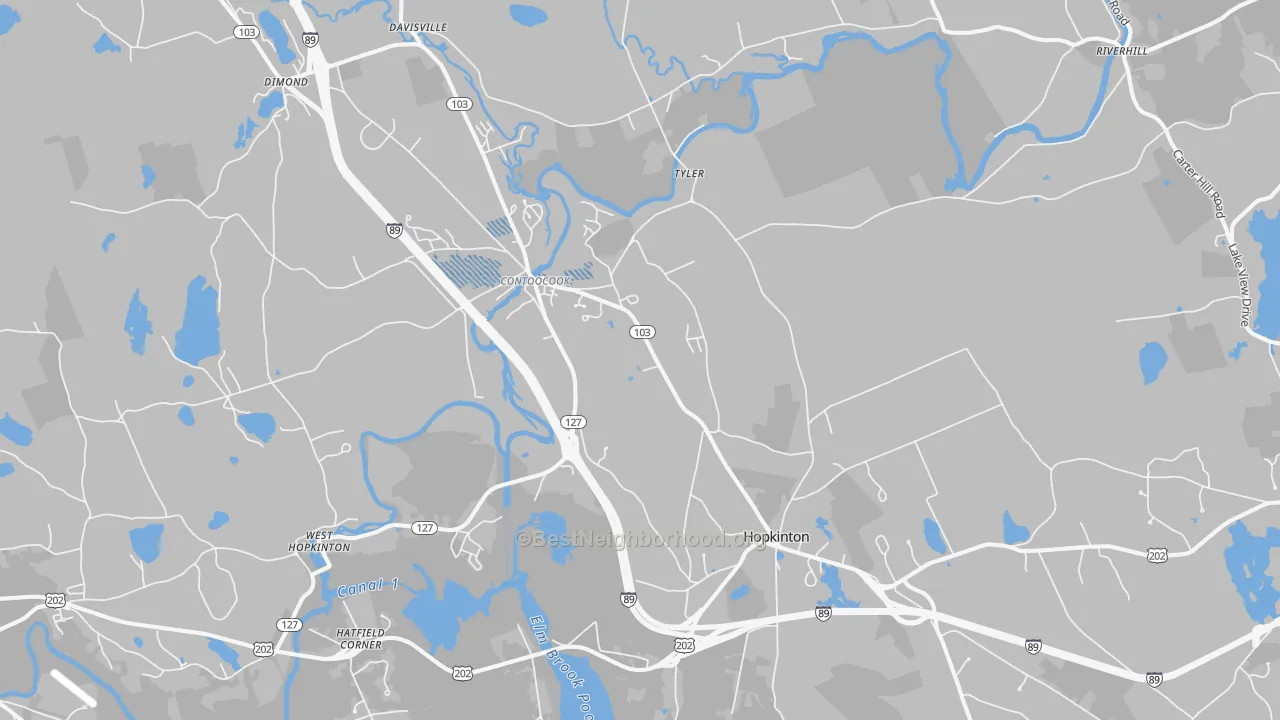 Transit Grade map of Contoocook, NH