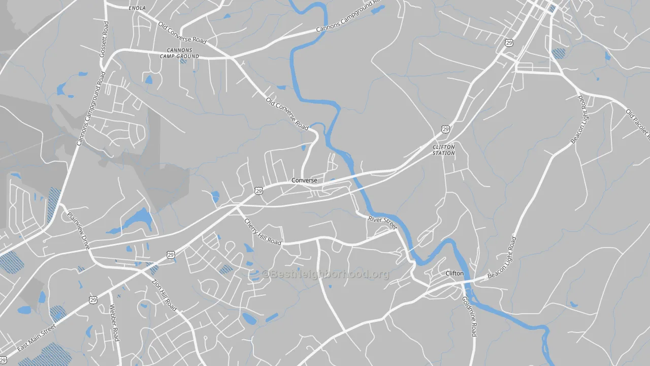 Transit Grade map of Converse, SC