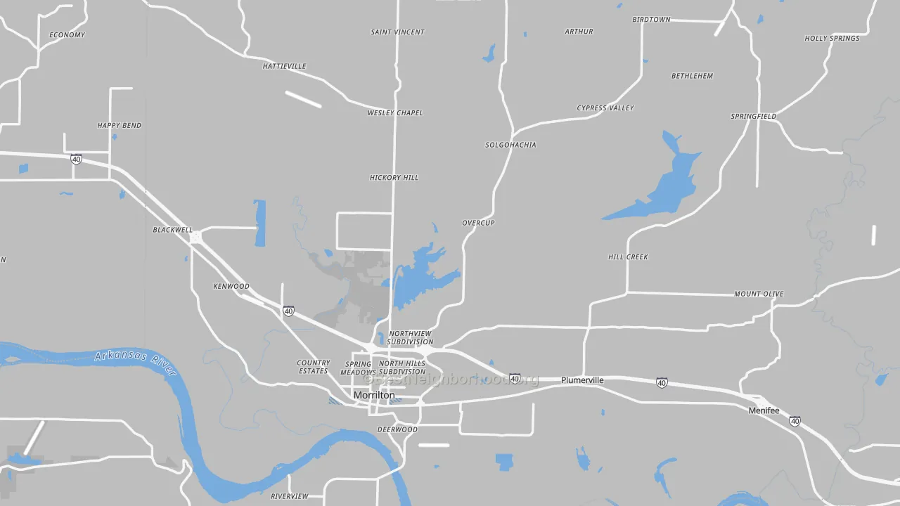 Transit Grade map of Conway County, AR