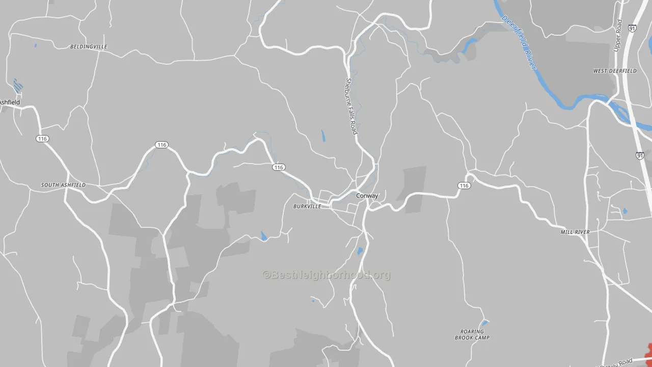 Transit Grade map of Conway, MA