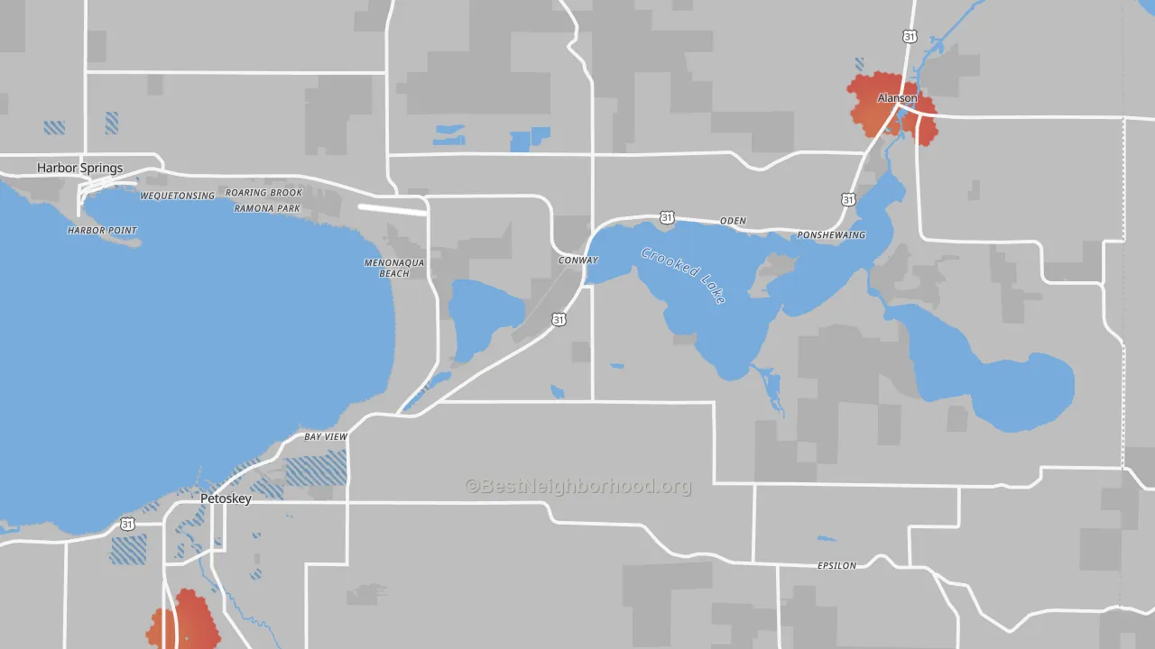 Transit Grade map of Conway, MI